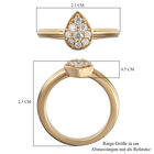 Moissanit Ring 925 Silber vergoldet  ca. 0,28 ct image number 6