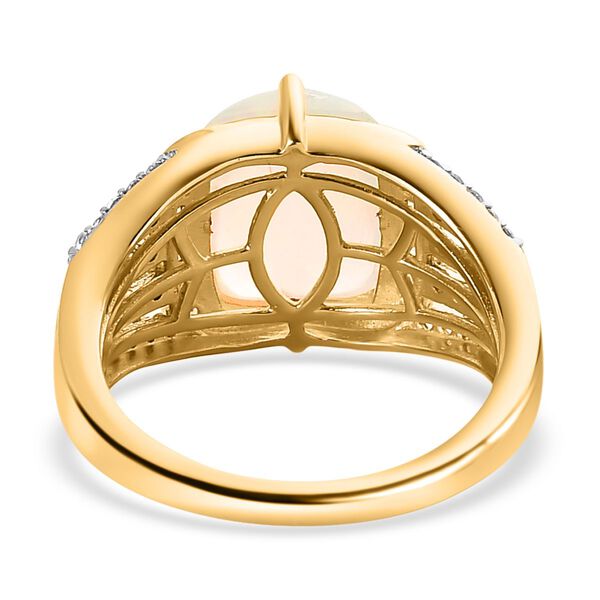 Nat&uuml;rlicher, &auml;thiopischer Welo Opal und Zirkon-Ring - 3,53 ct. image number 5