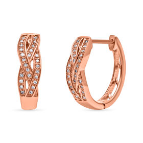 Natürliche rosa Diamant-Creolen - 0,15 ct.