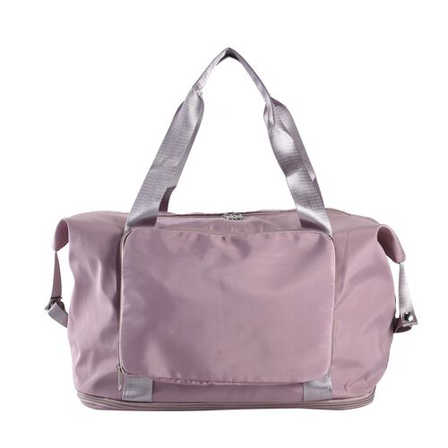 Dusky Pink Nylon Faltbare Reisetasche Größe: 40*28*23cm, 2 Steckfächer, rosa image number 0