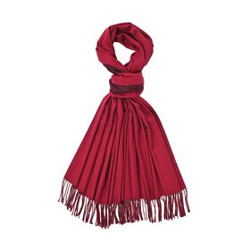 Luxuriöser Winterschal mit Fransen, Magenta/Lila