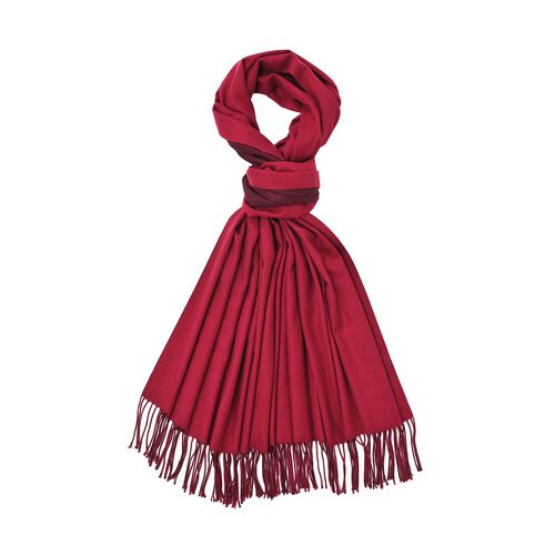 Luxuriöser Winterschal mit Fransen, Magenta/Lila image number 0