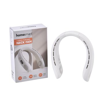 AirFlow Display Halsventilator - 3-Stufen, Bladeless Design, Wei&szlig;