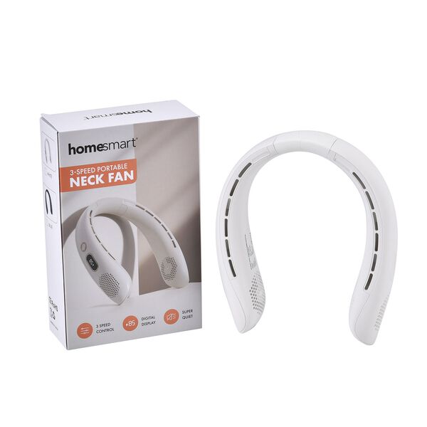 AirFlow Display Halsventilator - 3-Stufen, Bladeless Design, Wei&szlig;