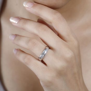 Bandring mit Kreuzmotiv, 925 Silber rhodiniert