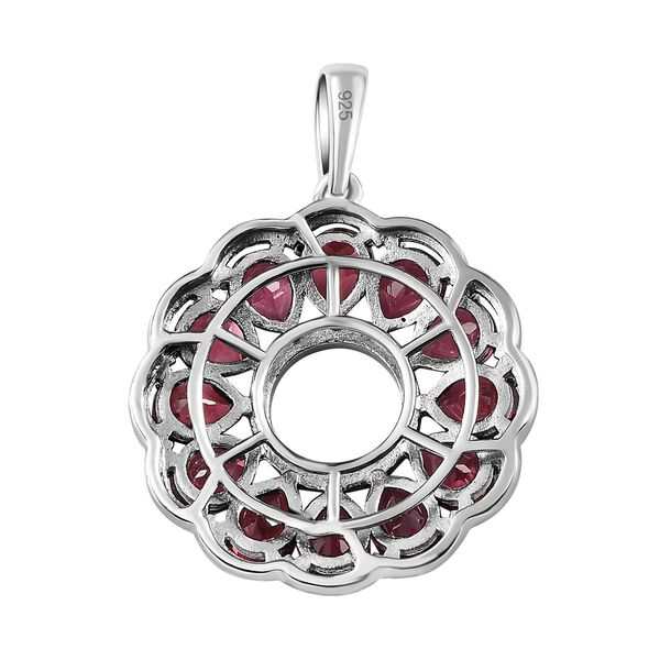 AAA Orissa Rose Granat Anh&auml;nger, 925 Silber platiniert ca. 5.17 ct image number 5