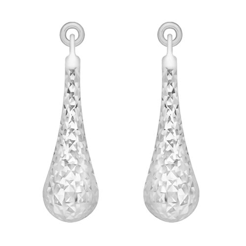 Ohrringe mit Diamantschliff in 375 Weißgold image number 0