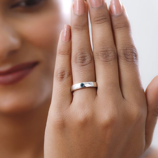 AAA Premium Grandidierit Ring 925 Silber platiniert (Gr&ouml;&szlig;e 17.00) ca. 0.12 ct image number 2