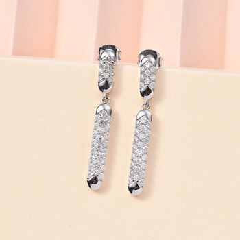 Moissanit Ohrringe 925 Silber rhodiniert ca. 1,32 ct.