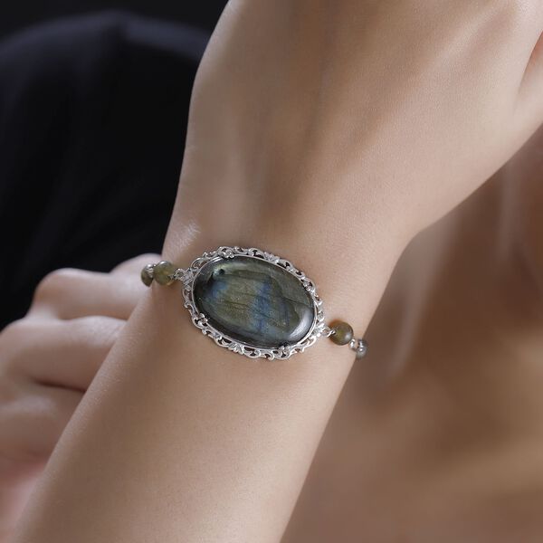 Labradorit Armband, 16,5 cm - 43,63 ct. image number 2