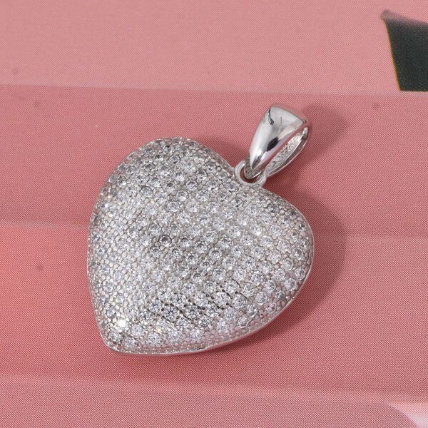 Lustro Stella Wei&szlig;er Zirkonia Anh&auml;nger 925 Silber rhodiniert image number 1