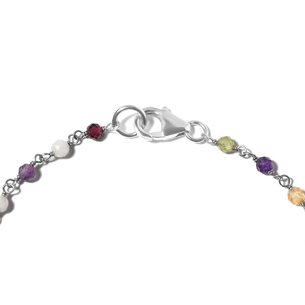Mehrfarbiges Edelstein-Armband,  19 cm - 6 ct. image number 5