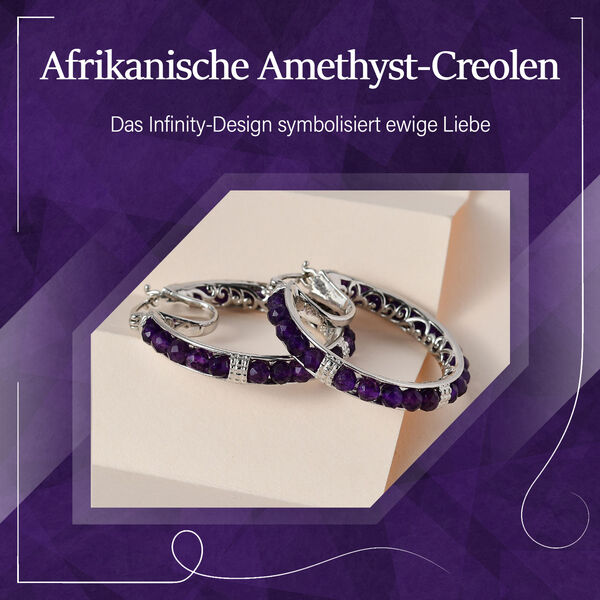Infinity afrikanische Amethyst-Ohrringe image number 6