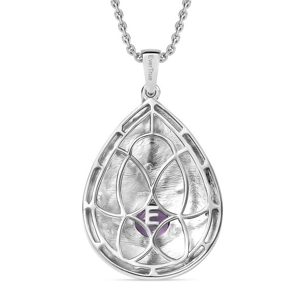 EVER TRUE Bolivianischer Amethyst, Wei&szlig;er Topas Schmuckset ca. 50 cm ca. 0.92 ct image number 4