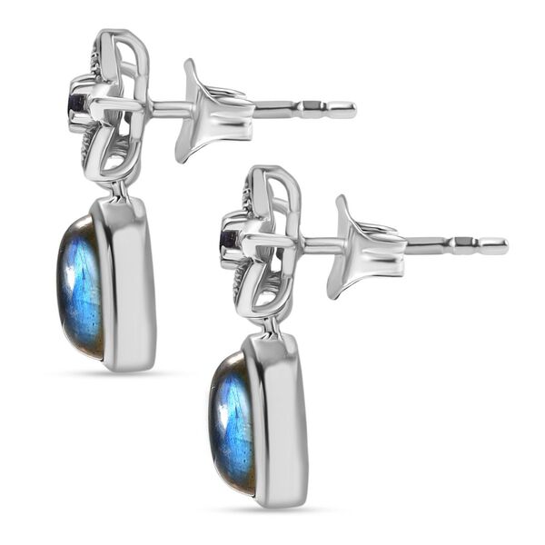 D'Joy AAA Labradorit, Iolit Ohrringe 925 Silber rhodiniert ca. 2.89 ct image number 4