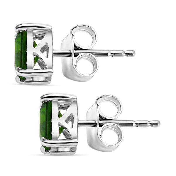 Nat&uuml;rliche Chromdiopsid-Solit&auml;r-Ohrringe - 1,37 ct. image number 5