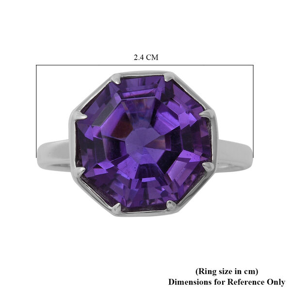 Lusaka Amethyst Solit&auml;r Ring 925 Silber Platin-&Uuml;berzug image number 5
