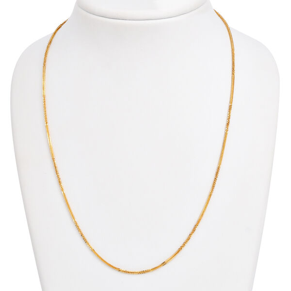 Italianische alternierende Margarita-Kette, ca. 50 cm, 925 Silber vergoldet, ca. 4,13g image number 1