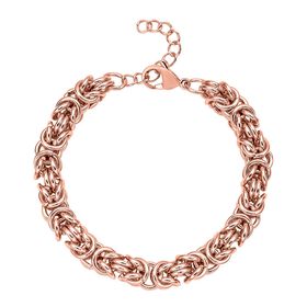 Byzantinische Königsarmband, Edelstahl, ca. 19 cm mit 3.75 cm extender, ca. 38.00g, Roséfarben