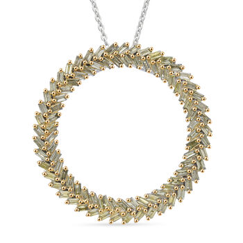 LUXURIANT SGL zertifizierter VS-EF Labor gelber Diamant Anh&auml;nger mit 50cm Kette - 1 ct.