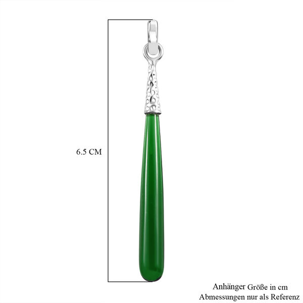 Gr&uuml;ner Turmalin Quarz Anh&auml;nger, 925 Silber ca. 7.50 ct image number 4
