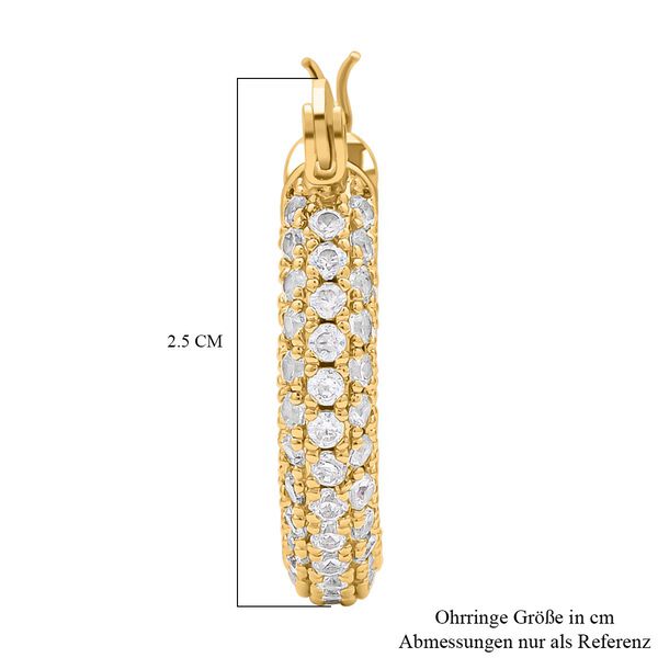 Weiße Zirkonia-Creolen, Messing ca. 15,00 ct image number 5