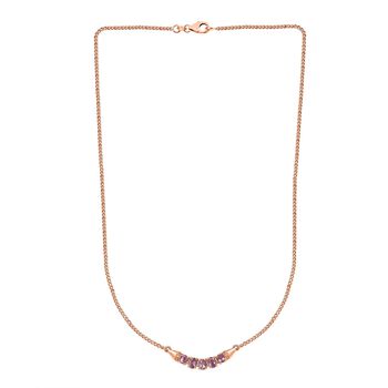 Lila Spinell Halskette, 925 Silber Ros&eacute;gold Vermeil ca. 1.19 ct