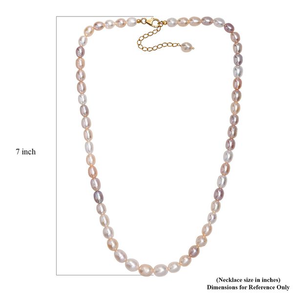 Mehrfarbige S&uuml;&szlig;wasser Perle 45+5cm Halskette image number 5