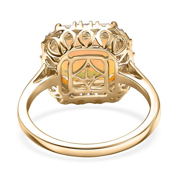 LUXURIANT DIAMOND - AAA Nat&uuml;rlicher, &auml;thiopischer Welo Opal, Lab Grown Diamant Ring 417 Gold (Gr&ouml;&szlig;e 17.00) ca. 3,47 ct image number 4