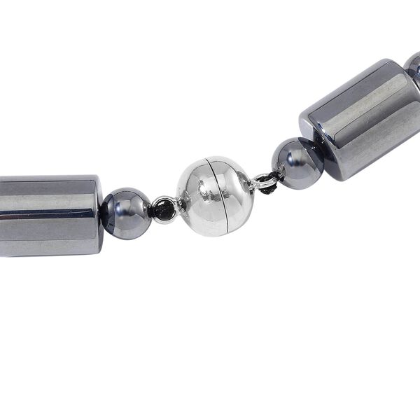 Gr&uuml;ne Jade und Terahertz Halskette, 50 cm - 340 ct. image number 4