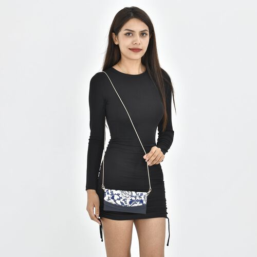 Seidenbrokat Clutch-Tasche mit RFID Schutz image number 1
