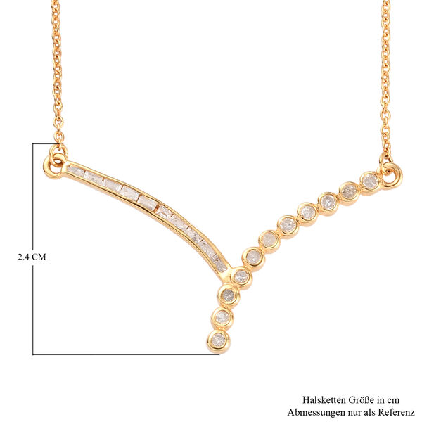 Diamant Y-Halskette in Silber image number 6