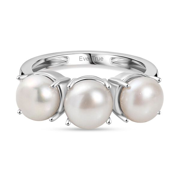 Süßwasser Perle (ca. 6-6.5 mm) Ring Nickelfreies Messing (Größe 16.00) (10-15 Werktage Lieferzeit) image number 0