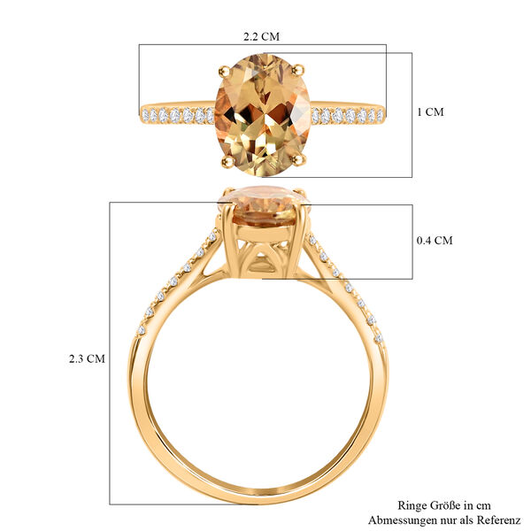 LUXORO AAA Turkizit und Diamant Ring in 585 Gelbgold - 2,15 ct. image number 6