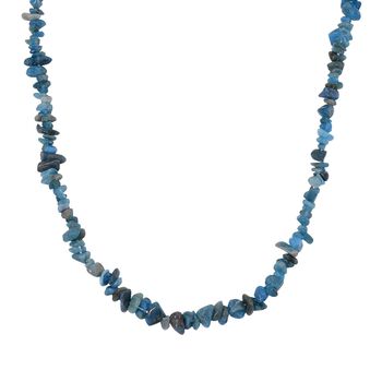 Neon Apatit Halskette, flexibel, Reiner Edelstahl ca. 160.00 ct