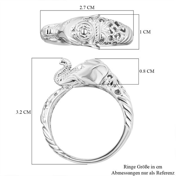 Royal Bali Kollektion- Elefant Ring in 925 Silber image number 5
