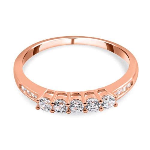 LUSTRO STELLA - Weißer Zirkonia-Ring, 925 Silber rosévergoldet - 1,35 ct. image number 0