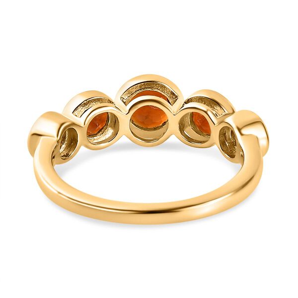 Kirschcitrin Ring, 925 Silber vergoldet, ca. 1.29 ct image number 6