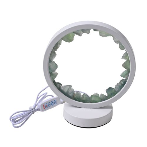 Amethyst Kristall Wellnesslampe, LED Leuchte mit Metallsockel, Kippschalter und 12 m Kabel ca. 10x22x18 cm
