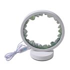 Grüne Aventurin Kristall Wellnesslampe, LED Leuchte mit Metallsockel, Kippschalter und 12 m Kabel ca. 10x22x18 cm