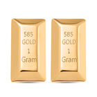 2er Set- Barren, 585 Gelb Gold