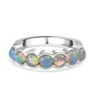 AA Natürlicher, äthiopischer Welo Opal Ring 925 Silber rhodiniert (Größe 17.00) ca. 1,23 ct