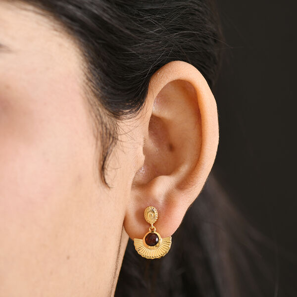 EverTrue AA rote Granat Ohrringe - 1,10 ct. image number 2