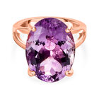 AAA Rose De France Amethyst Ring, 925 Silber rosévergoldet (Größe 21.00) ca. 12.30 ct