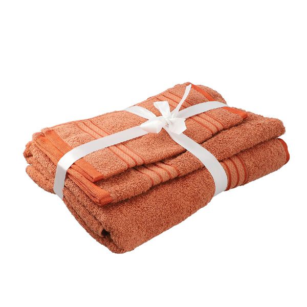 3er-Set - Frotteehandtücher aus 100% ägyptischer Baumwolle, Terracotta image number 3