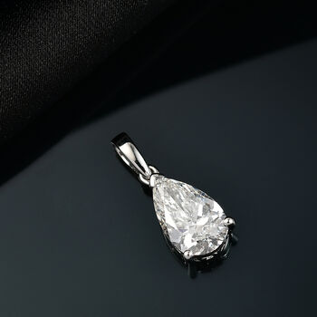 LUXURIANT IGI zertifizierter VS2-G Labor Tropfen Diamant Anh&auml;nger in 950 Platin - 2 ct.