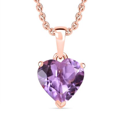 AA Rose De France Amethyst Schmuckset 925 Silber 750 ros&eacute;vergoldet und Edelstahl 750 ros&eacute;vergoldet ca. 1.00 ct
