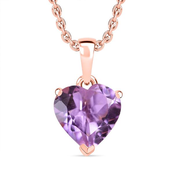 AA Rose De France Amethyst Anhänger 71cm Kette - 1 ct. image number 0