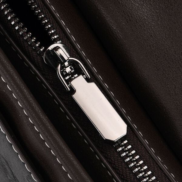 "PU Embroidered crossbody bag Color:Black Size:22*8*16 cm   Wall: PU Lining: Polyester Exterior:zipped-2.pocket-1 Interior: zipped-1,slid-1" image number 6