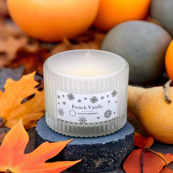 Premium Duftkerze &ndash; Franz&ouml;sische Vanille, 280 g, 50h Brenndauer image number 1